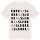 Vintage White t-shirt med Norra Ask ordlek t-shirt