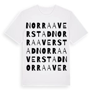 Norra Averstad ordlek t-shirt – ekologisk bomull t-shirt från PinShirt