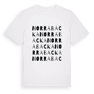 Norra Backa ordlek t-shirt – ekologisk bomull t-shirt från PinShirt