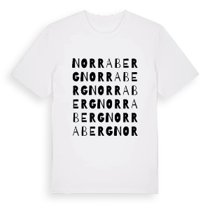 Norra Berg ordlek t-shirt – ekologisk bomull t-shirt från PinShirt