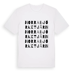 Norra Björketjärn ordlek t-shirt – ekologisk bomull t-shirt från PinShirt