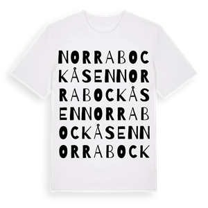 Norra Bockåsen ordlek t-shirt – ekologisk bomull t-shirt från Pinshirt
