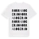White t-shirt med Norra Bogerud ordlek t-shirt
