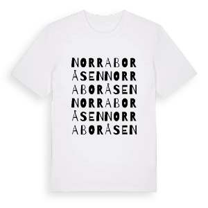 Norra Boråsen ordlek t-shirt – ekologisk bomull t-shirt från PinShirt