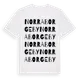 White t-shirt med Norra Borgeby ordlek t-shirt