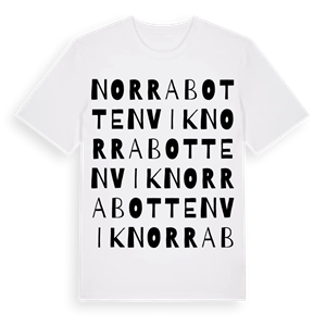 Norra Bottenvik ordlek t-shirt – ekologisk bomull t-shirt från PinShirt