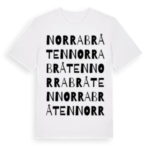 Norra Bråten ordlek t-shirt – ekologisk bomull t-shirt från Pinshirt