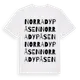 White t-shirt med Norra Dypåsen ordlek t-shirt