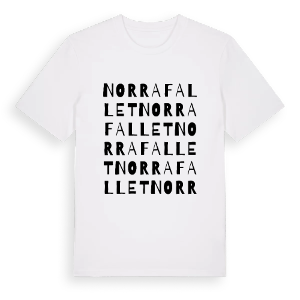 Norra Fallet ordlek t-shirt – ekologisk bomull t-shirt från PinShirt