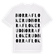 White t-shirt med Norra Flokerud ordlek t-shirt