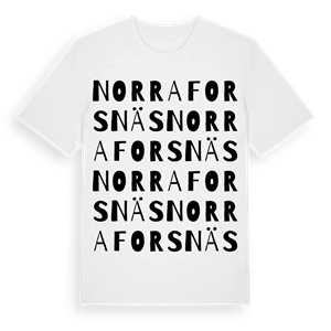 Norra Forsnäs ordlek t-shirt – ekologisk bomull t-shirt från PinShirt