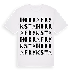 Norra Fryksta ordlek t-shirt – ekologisk bomull t-shirt från PinShirt