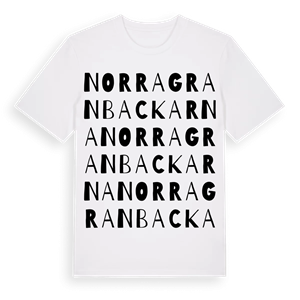 Norra Granbackarna ordlek t-shirt – ekologisk bomull t-shirt från Pinshirt