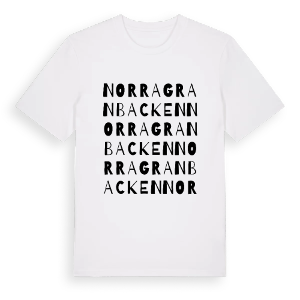 Norra Granbacken ordlek t-shirt – ekologisk bomull t-shirt från PinShirt