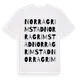 White t-shirt med Norra Grimstad ordlek t-shirt