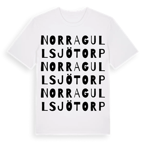 Norra Gullsjötorp ordlek t-shirt – ekologisk bomull t-shirt från PinShirt