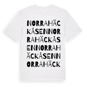 Norra Häckåsen ordlek t-shirt – ekologisk bomull t-shirt från Pinshirt