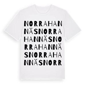Norra Hannäs ordlek t-shirt – ekologisk bomull t-shirt från PinShirt