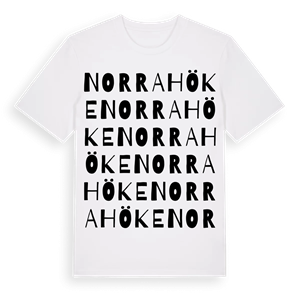 Norra Höke ordlek t-shirt – ekologisk bomull t-shirt från PinShirt