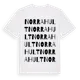 White t-shirt med Norra Hult ordlek t-shirt