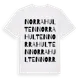 White t-shirt med Norra Hulten ordlek t-shirt
