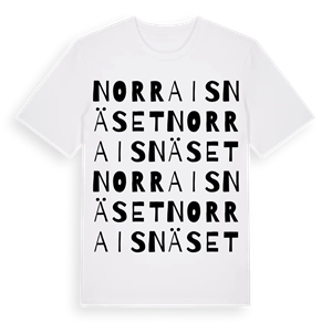 Norra Isnäset ordlek t-shirt – ekologisk bomull t-shirt från PinShirt