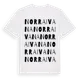 White t-shirt med Norra Ivana ordlek t-shirt