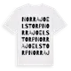 White t-shirt med Norra Joelstorp ordlek t-shirt