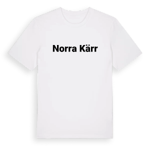 Norra Kärr fetstil t-shirt – ekologisk bomull t-shirt från PinShirt
