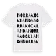 White t-shirt med Norra Kocklanda ordlek t-shirt