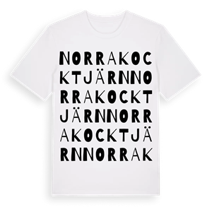 Norra kocktjärn ordlek t-shirt – ekologisk bomull t-shirt från PinShirt