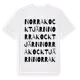 White t-shirt med Norra Kocktjärn ordlek t-shirt