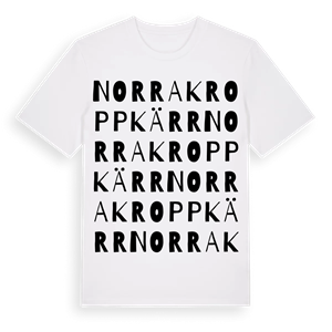 Norra Kroppkärr ordlek t-shirt – ekologisk bomull t-shirt från Pinshirt