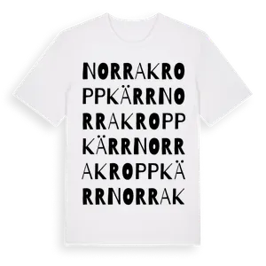 Norra Kroppkärr ordlek t-shirt – ekologisk bomull t-shirt från Pinshirt