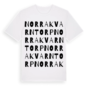 Norra Kvarntorp ordlek t-shirt – ekologisk bomull t-shirt från PinShirt