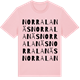 Pink Cotton t-shirt med Norra Lanäs ordlek t-shirt