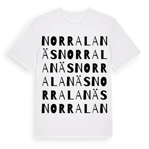 Norra Lanäs ordlek t-shirt – ekologisk bomull t-shirt från PinShirt