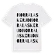 White t-shirt med Norra Laskerud ordlek t-shirt