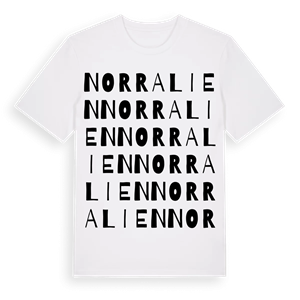 Norra Lien ordlek t-shirt – ekologisk bomull t-shirt från Pinshirt