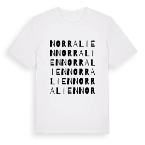 Norra Lien ordlek t-shirt – ekologisk bomull t-shirt från PinShirt