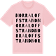 Pink Cotton t-shirt med Norra Loffstrand ordlek t-shirt