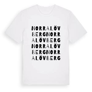 Norra Lövberg ordlek t-shirt – ekologisk bomull t-shirt från PinShirt