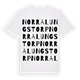 White t-shirt med Norra Lungstorp ordlek t-shirt