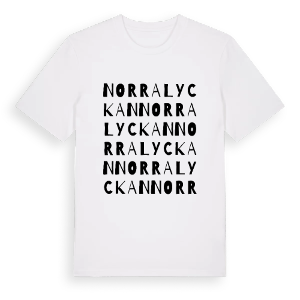 Norra Lyckan ordlek t-shirt – ekologisk bomull t-shirt från PinShirt