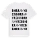 White t-shirt med Norra Myren ordlek t-shirt