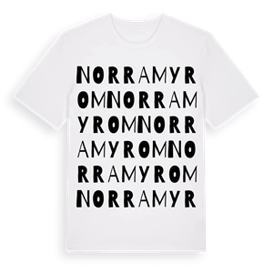 Norra Myrom ordlek t-shirt – ekologisk bomull t-shirt från PinShirt