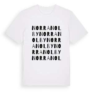 Norra Nolby ordlek t-shirt – ekologisk bomull t-shirt från PinShirt