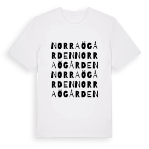 Norra Ögården ordlek t-shirt – ekologisk bomull t-shirt från PinShirt