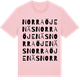 Pink Cotton t-shirt med Norra Öjenäs ordlek t-shirt