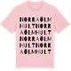Pink Cotton t-shirt med Norra Ölmhult ordlek t-shirt